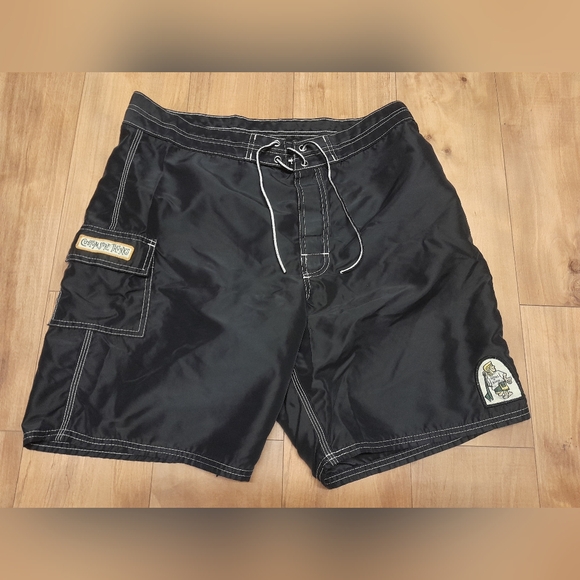 Vintage Kanvas by Katin Black Swim Trunks Men’s Size 34 USA
